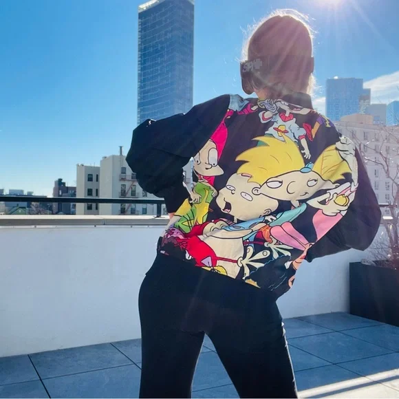 MENS MEMBERS ONLY NICKELODEON BOMBER JACKET Women - Picture 13 of 16